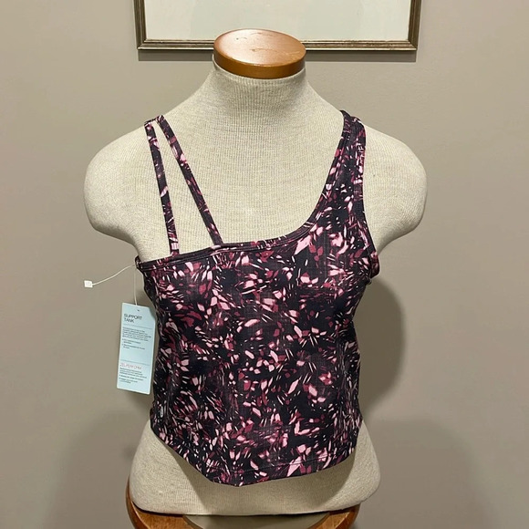 NWT!! Zella - Strapy Crop Tank Top - Pink - Size Medium - Picture 2 of 9